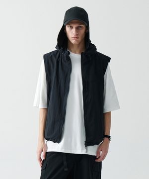 [시티 레저] 후디드 베스트 [블랙]