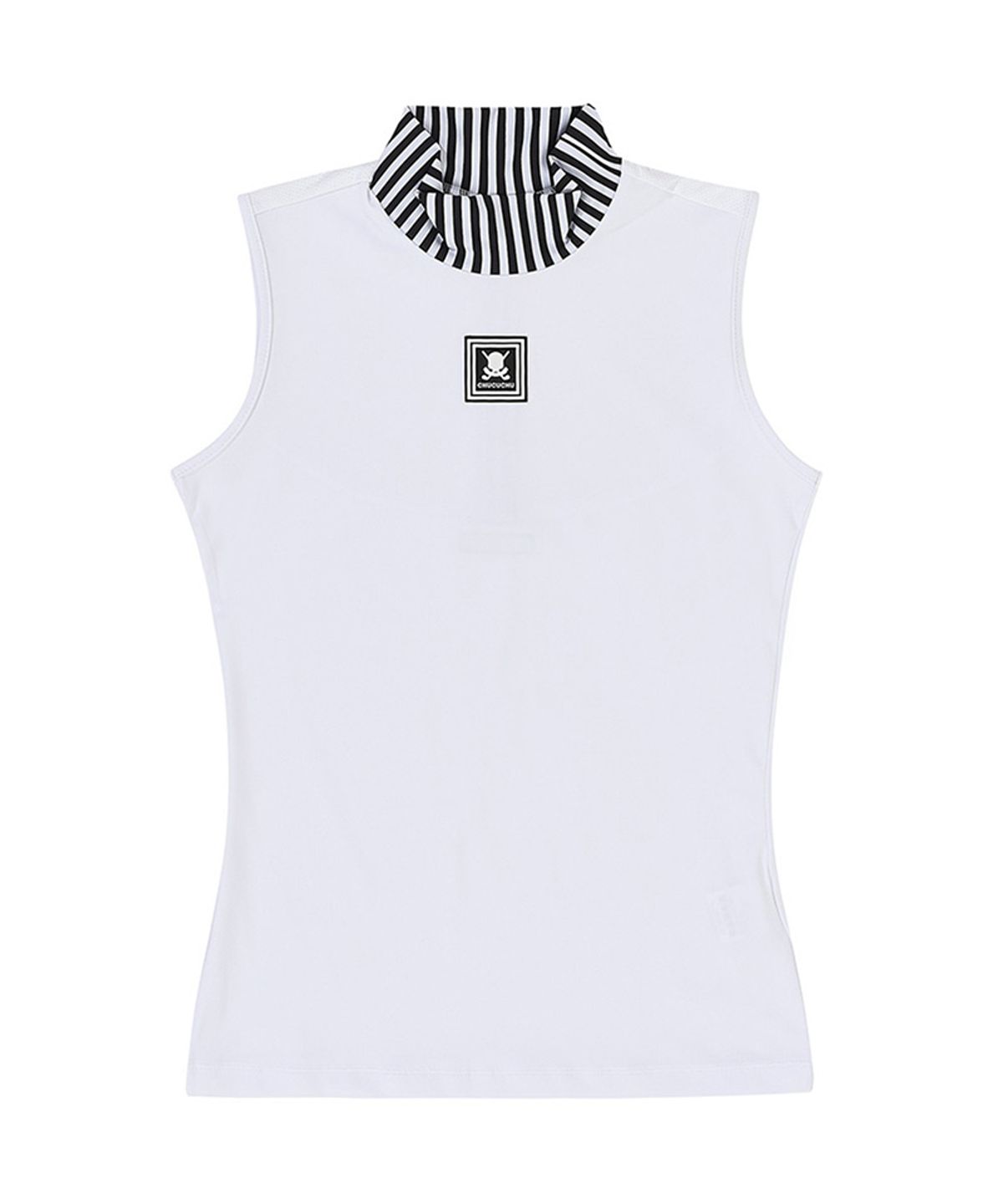 츄쿠츄(CHUCUCHU) C23M-TS013W 넥 포인트 하프 탑 (White)