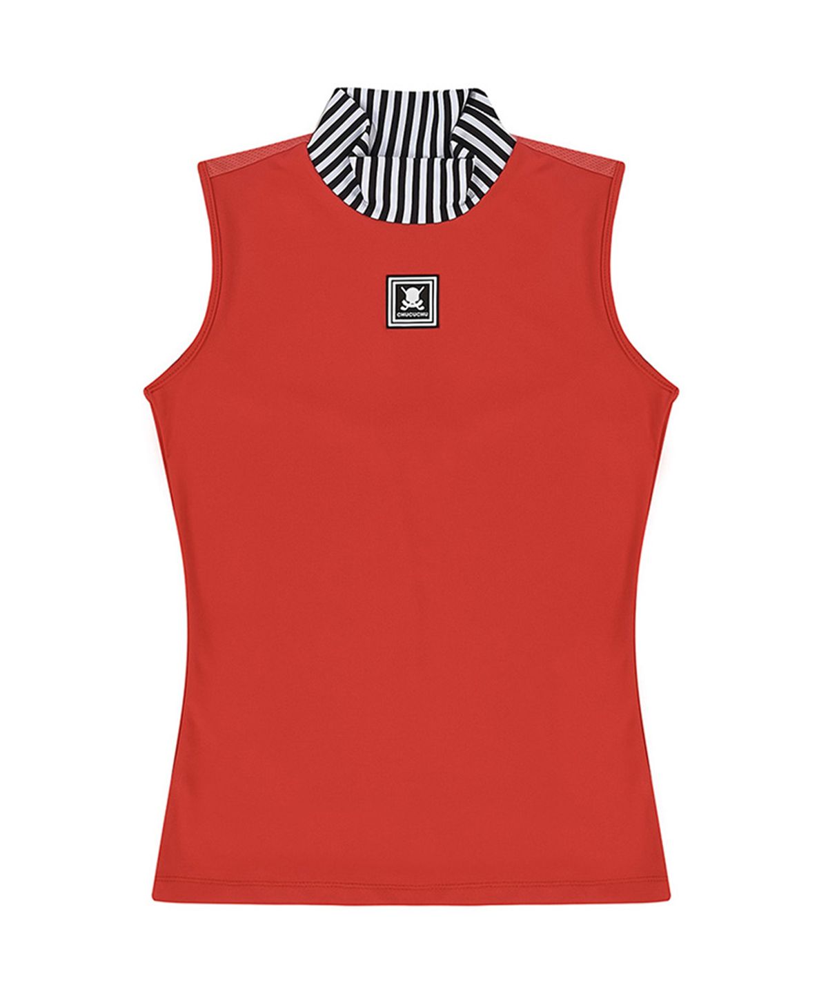 츄쿠츄(CHUCUCHU) C23M-TS013W 넥 포인트 하프 탑 (Red)