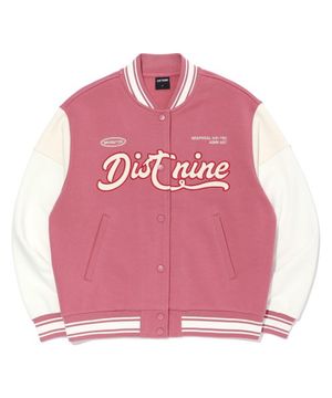 블럭 로고 바시티 점퍼 PINK (LO1TF058-022)