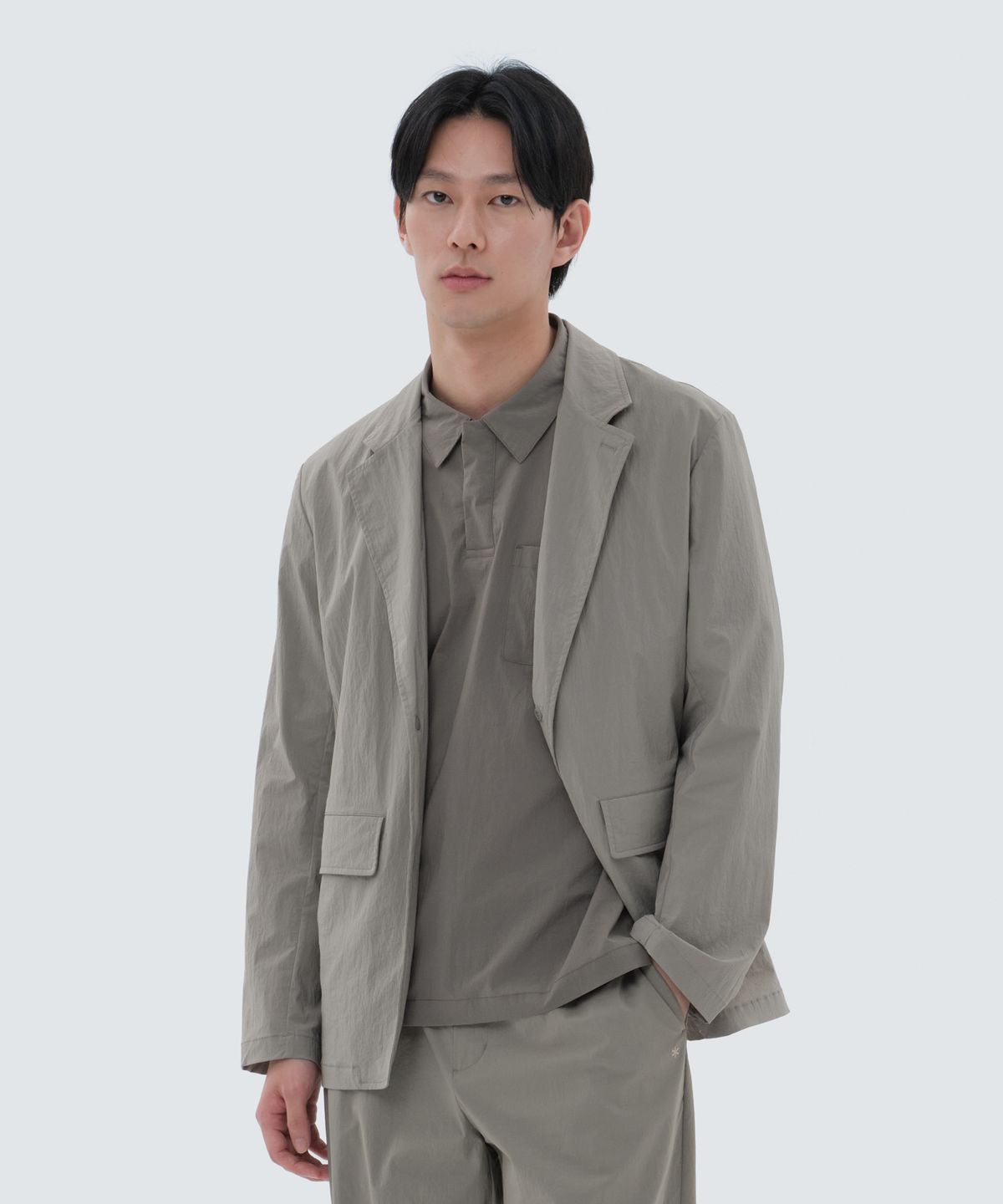 스노우피크 어패럴(SNOWPEAK APPAREL) 루트 블레이저 자켓 Khaki Gray (S24MMRJK68)