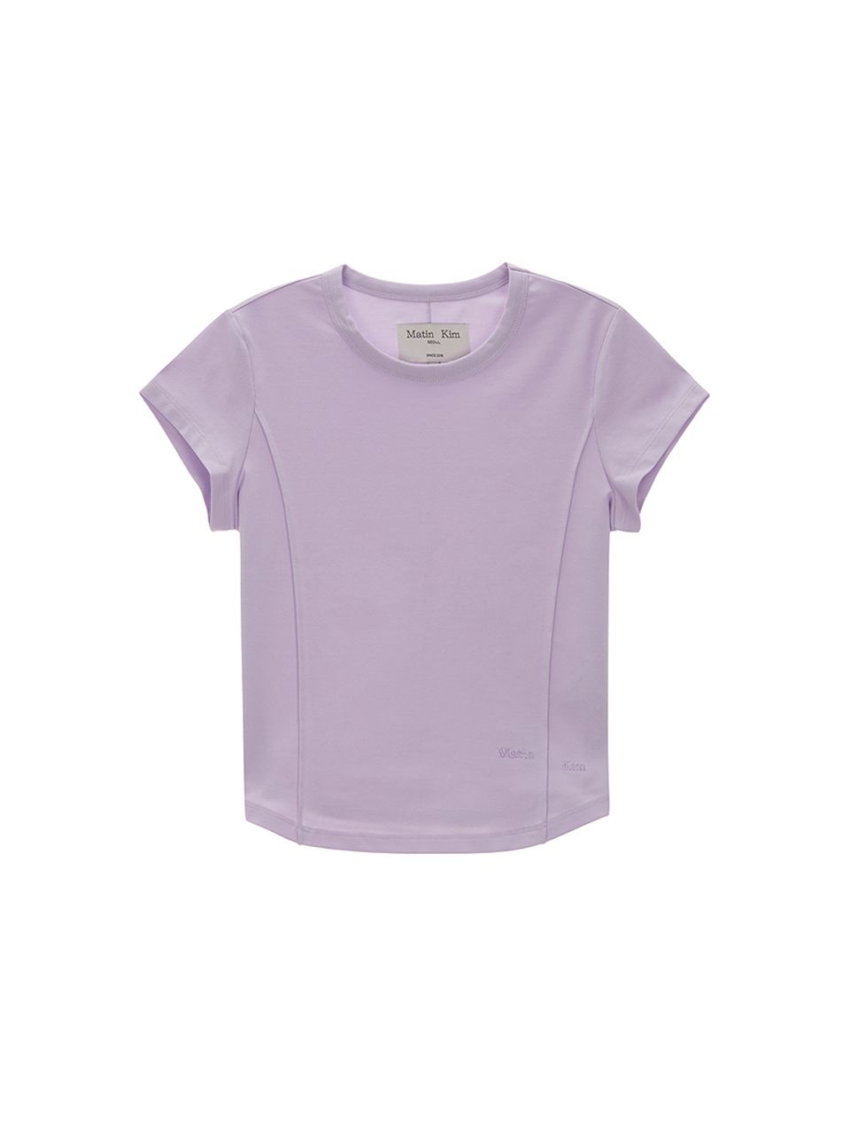 Tシャツ・カットソー [MATINKIM]slim line half top in lilac MUSINSA | MATIN KIM SLIM LINE HALF TOP IN LILAC