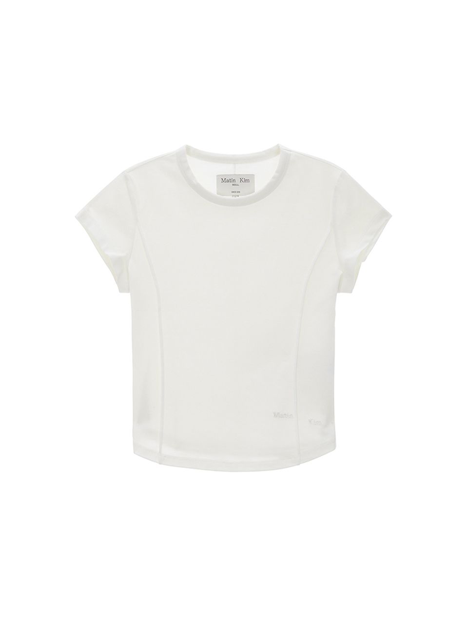 MATIN KIM SLIM LINE HALF TOP IN WHITE-