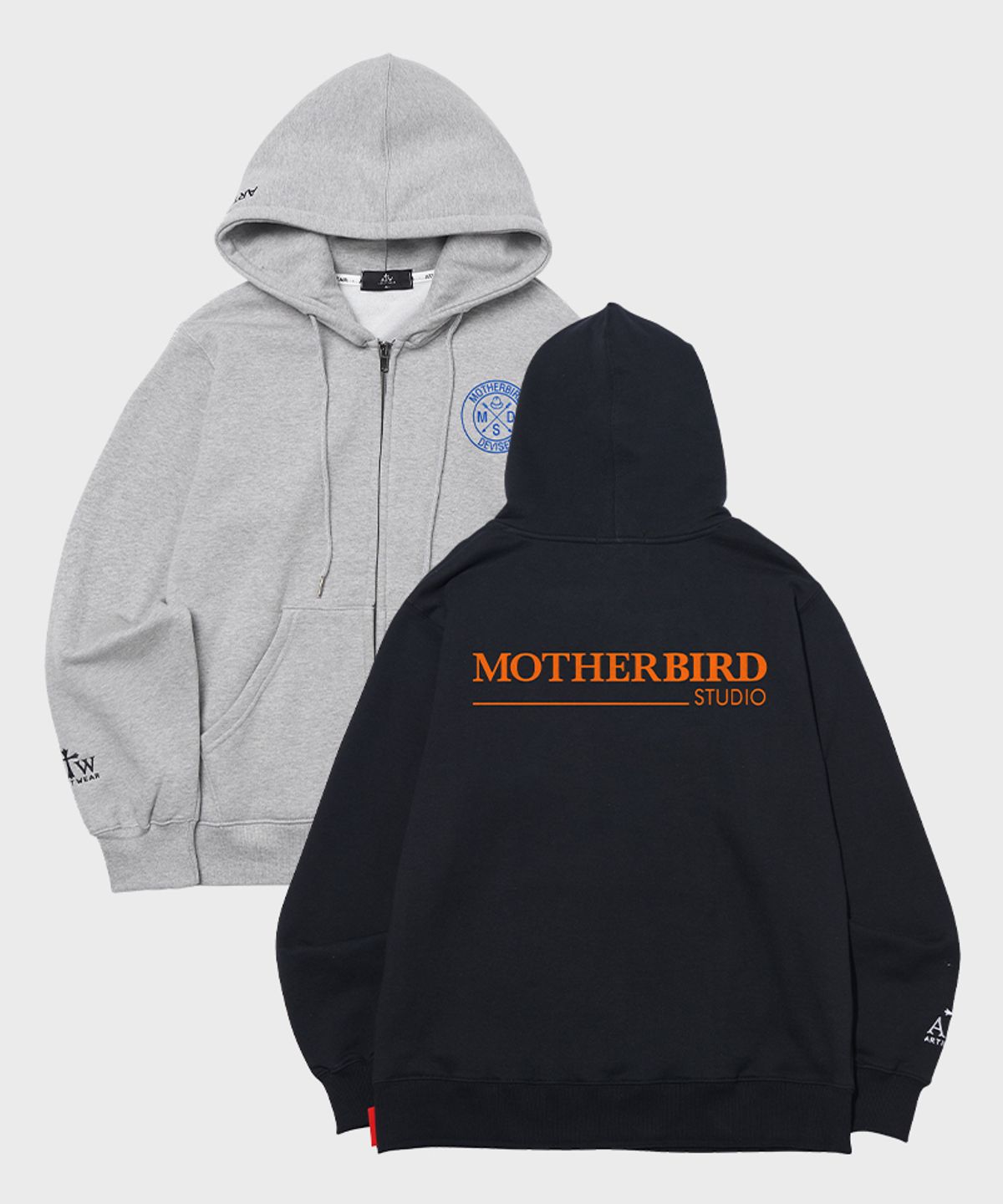 아티스트웨어(ARTISTWEAR) [ATW X 마더버드] MSD 패치 후드집업