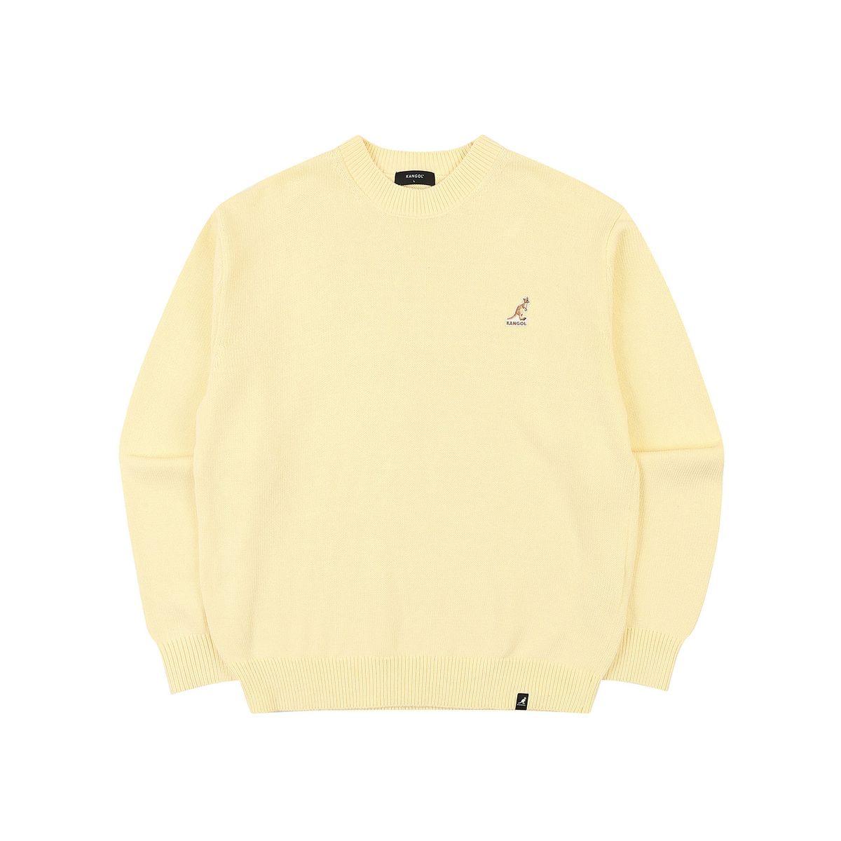 캉골(KANGOL) 로고 패치 스웨터 1878 옐로우