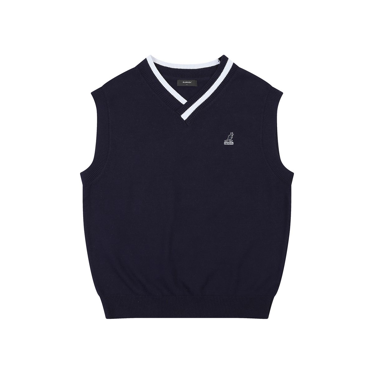 캉골(KANGOL) 스콧 니트 베스트 1880 네이비