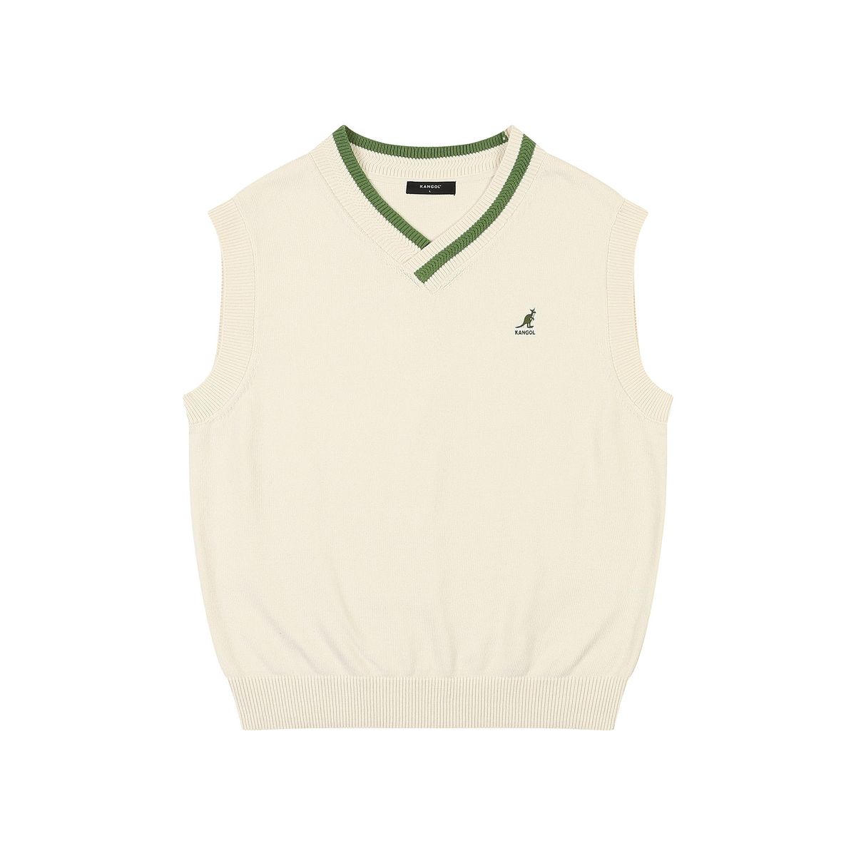 캉골(KANGOL) 스콧 니트 베스트 1880 아이보리