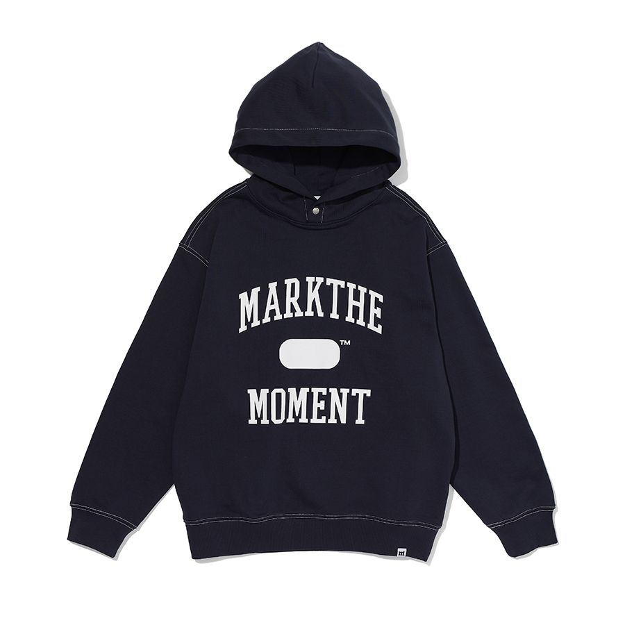 MARKM☆ジョンハン/MARK THE MOMENT SLOGAN STITCH POINT HOODIE MUSINSA公式 | MARKM MARK THE MOMENT SLOGAN STITCH POINT HOODIE