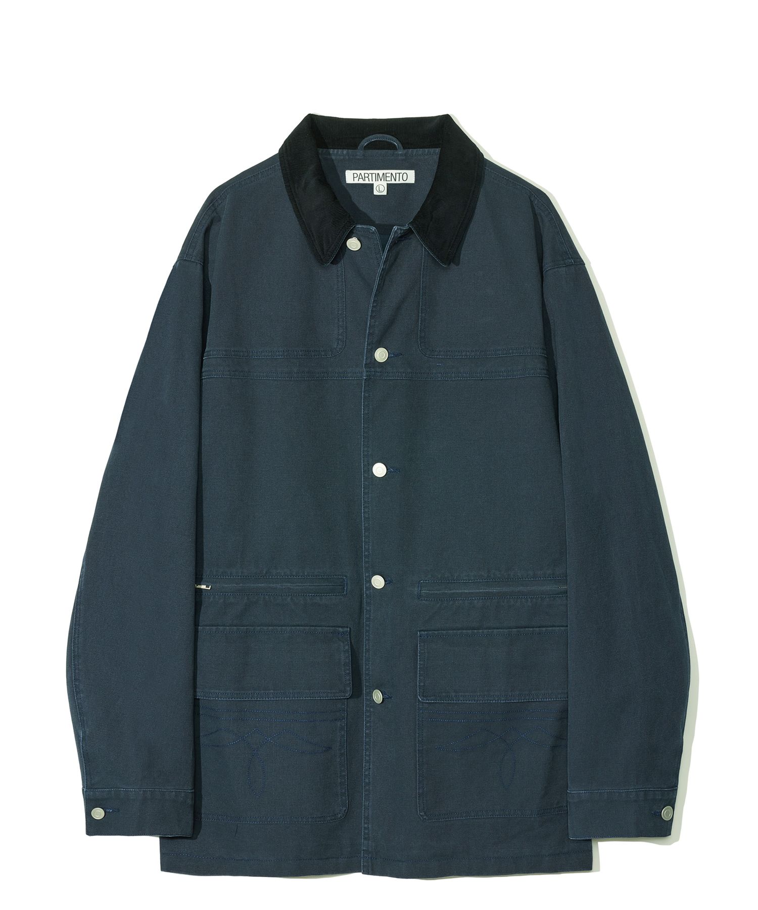 MUSINSA | PARTIMENTO western chore jacket navy
