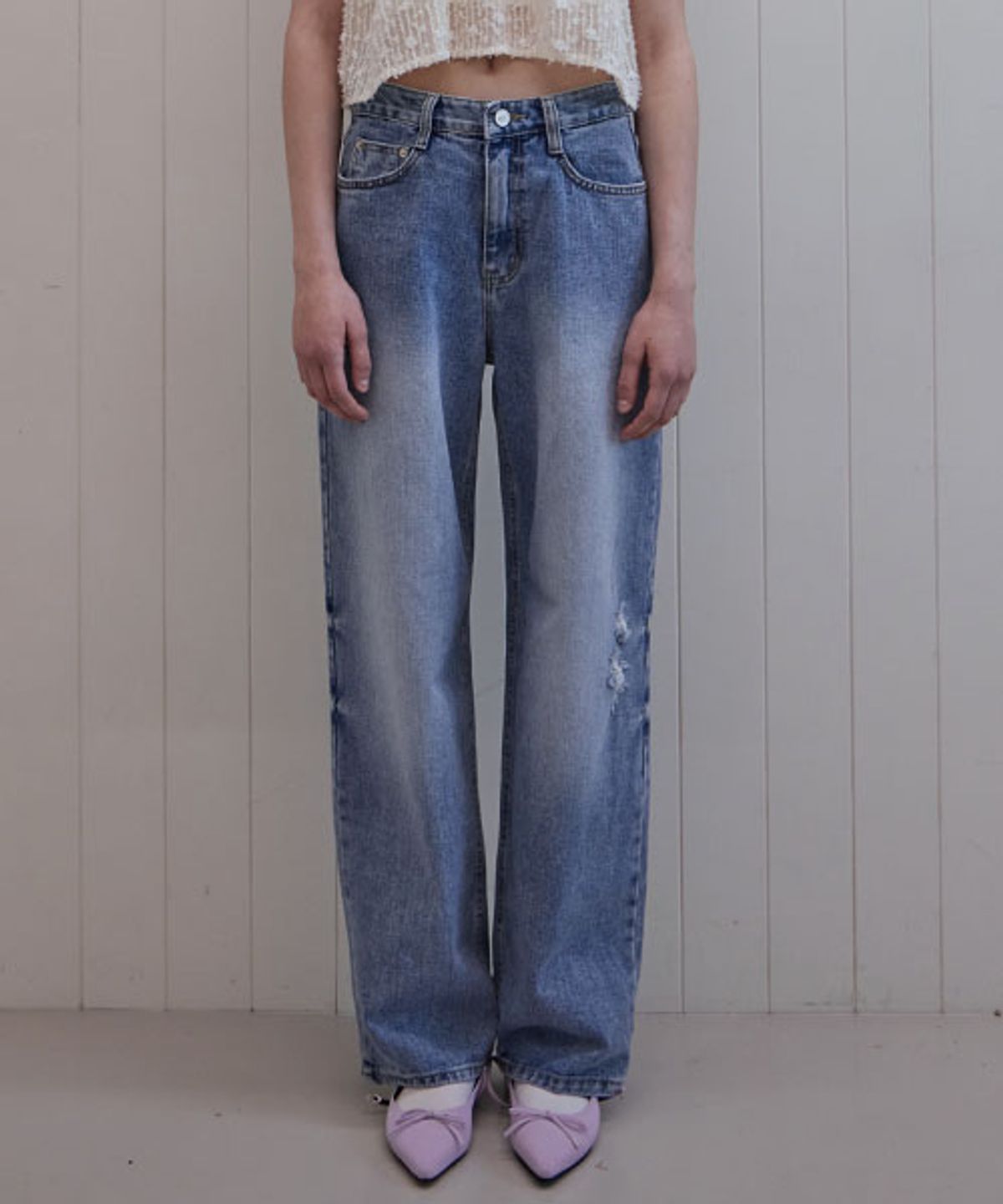 헤인트(HAINT) ADLEY LONG WIDE DENIM PANTS