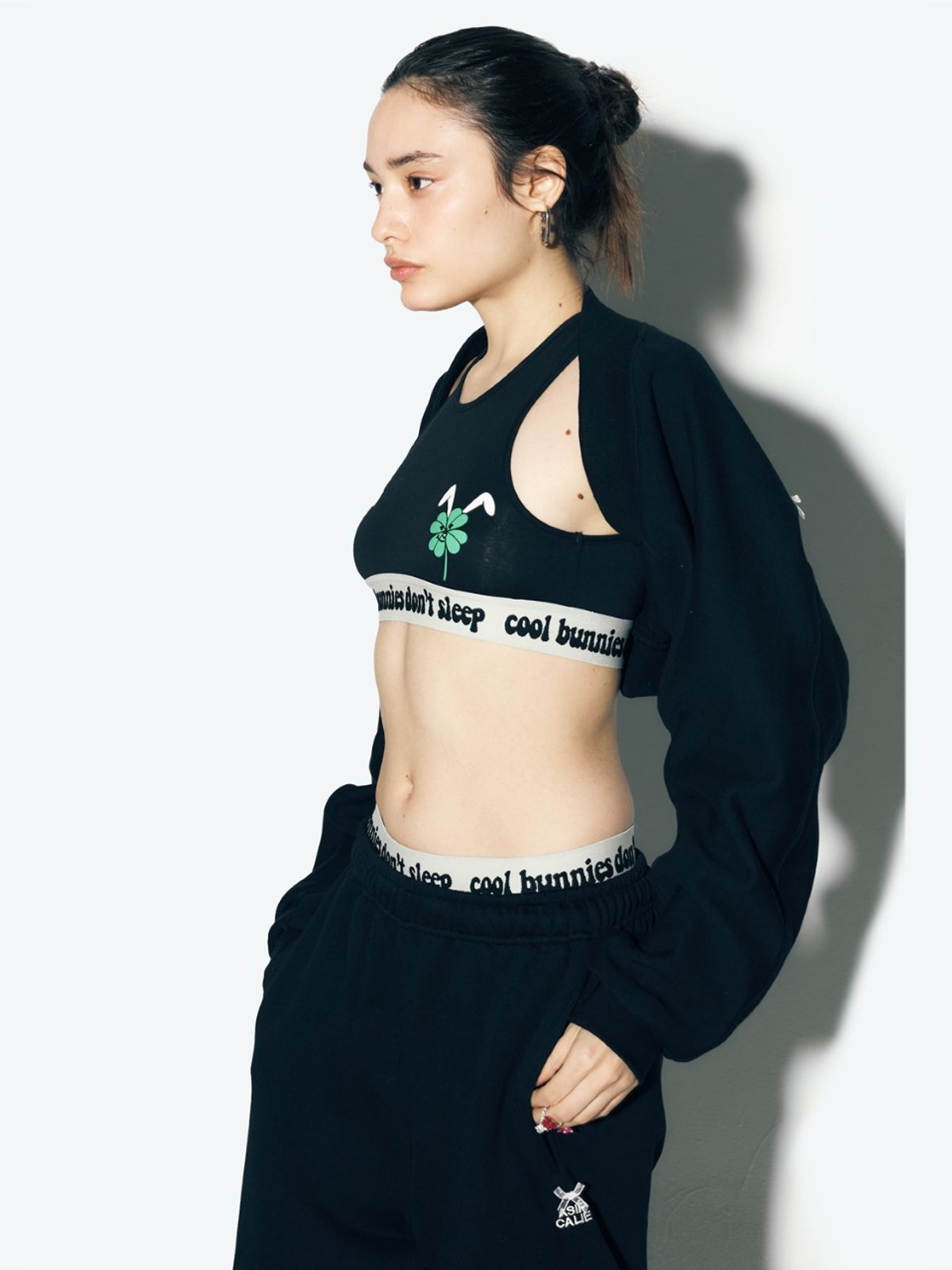 에즈이프 캘리(ASIF CALIE) RIBBON JOGGER PANTS BLACK