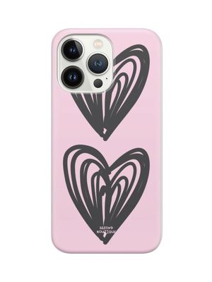 하트하트 하드케이스_핑크그레이