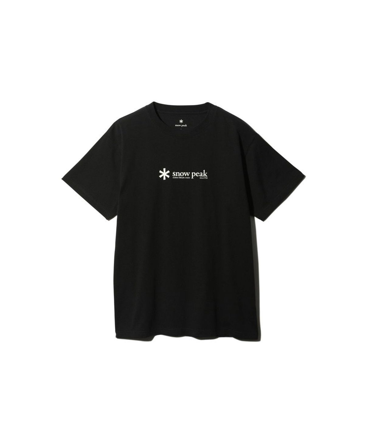 스노우피크(SNOWPEAK) 소프트 코튼 반팔 로고 티 - 블랙 / TS-24SU201BK