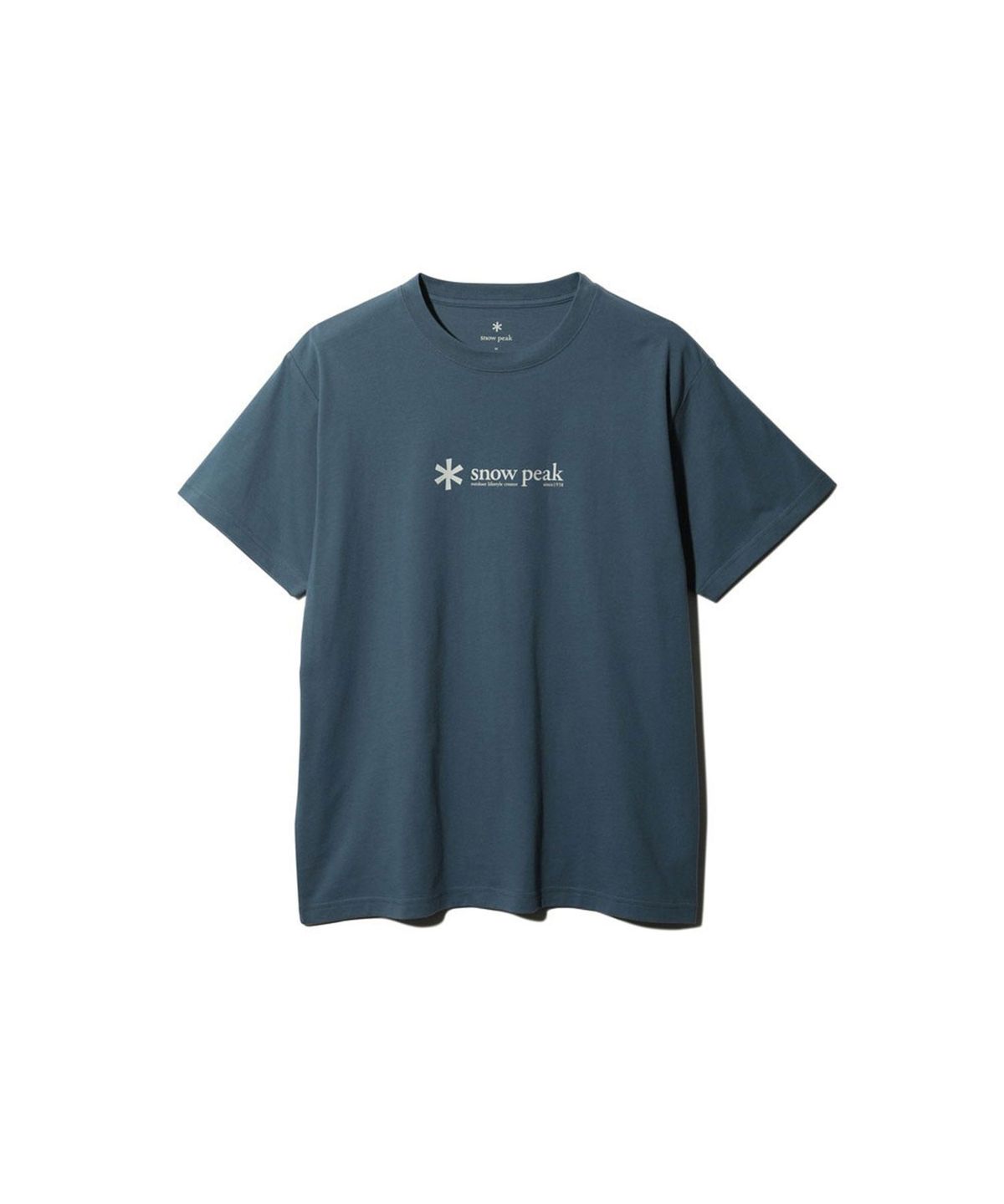 스노우피크(SNOWPEAK) 소프트 코튼 반팔 로고 티 - 슬레이트블루 / TS-24SU201SB