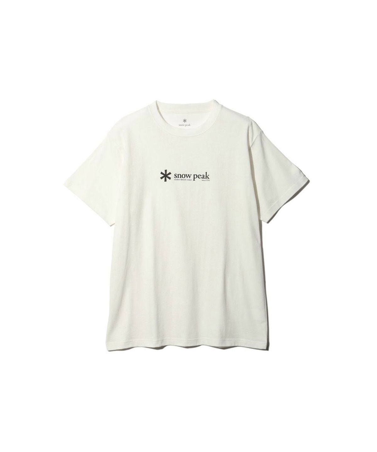 스노우피크(SNOWPEAK) 소프트 코튼 반팔 로고 티 - 화이트 / TS-24SU201WH