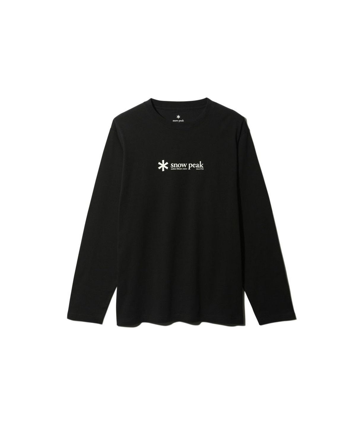 스노우피크(SNOWPEAK) 소프트 코튼 긴팔 로고 티 - 블랙 / SW-24SU201BK
