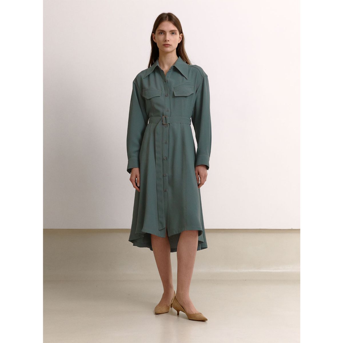 퍼블리카엑스(PUBLICKA X) RAN DRESS MALLARD GREEN