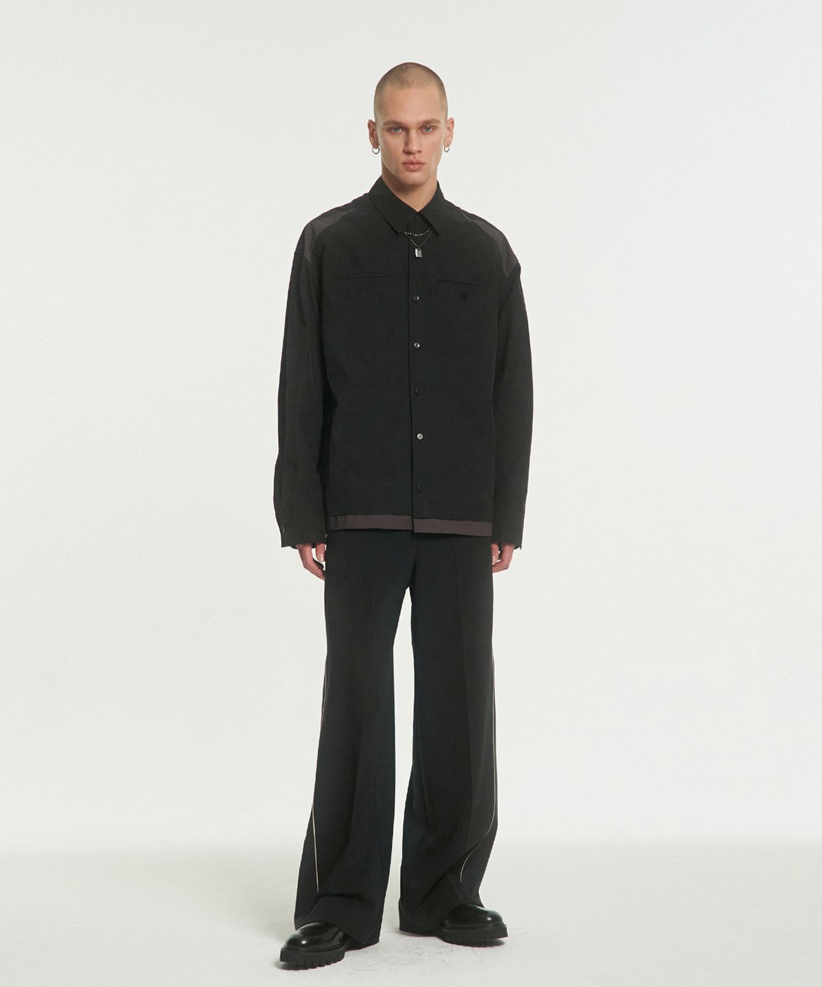 메아(MEA) STRETCH TAILORED TROUSERS [BLACK]