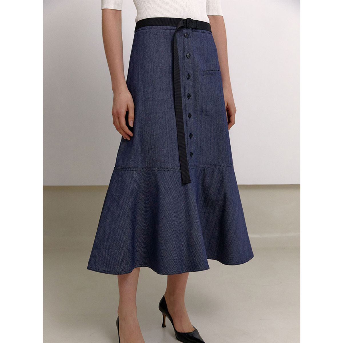 퍼블리카엑스(PUBLICKA X) JOLANDE SKIRT NAVY DENIM