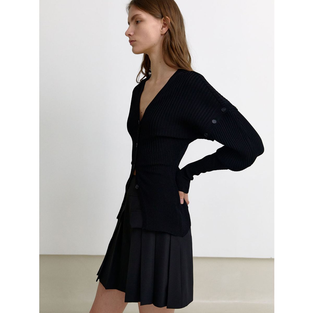 퍼블리카엑스(PUBLICKA X) VALLEY CARDIGAN BLACK