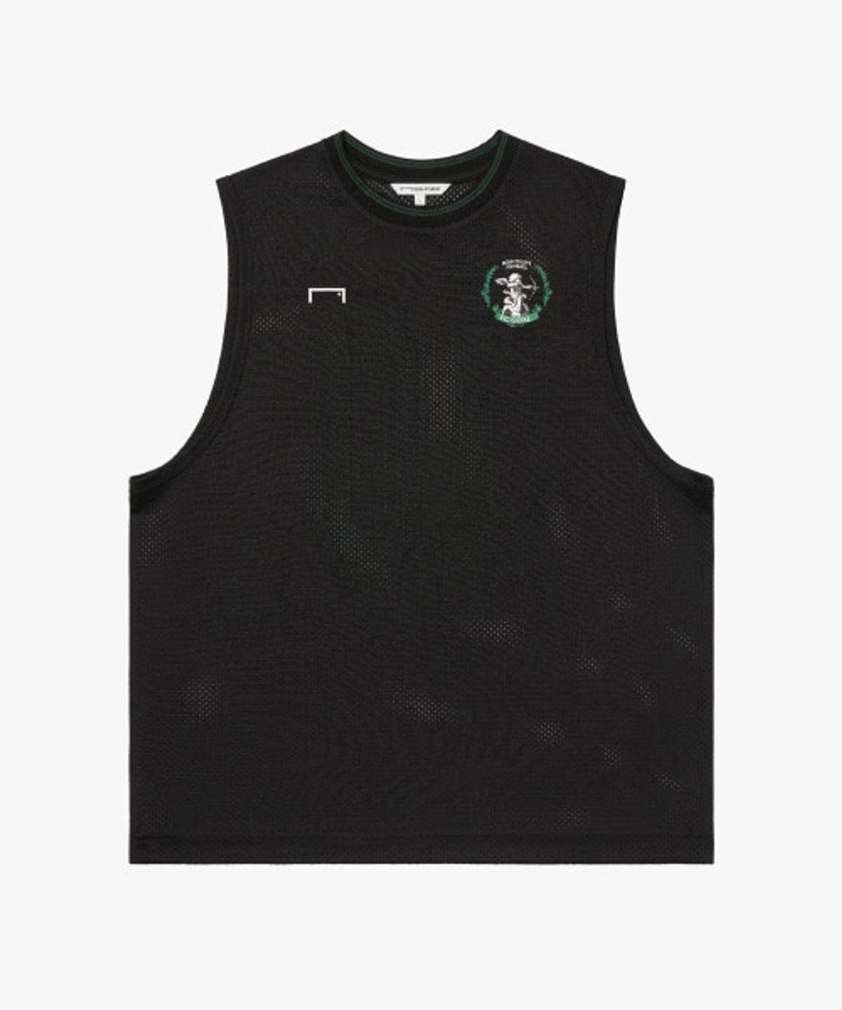 골스튜디오(GOALSTUDIO) FC EMBLEM MESH SLEEVELESS-BLACK