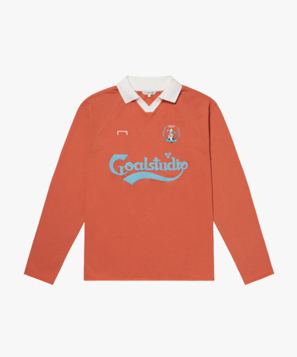 골스튜디오(GOALSTUDIO) FC VINTAGE LONG SLEEVE POLO SHIRT-ORANGE