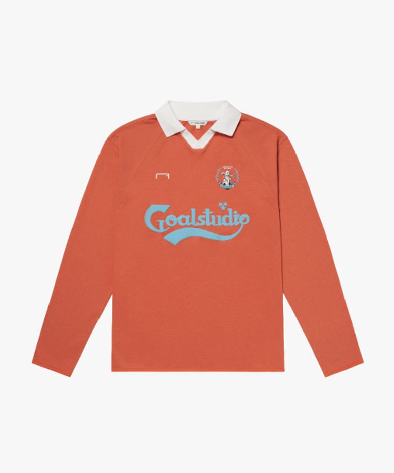 FC VINTAGE LONG SLEEVE POLO SHIRT-ORANGE