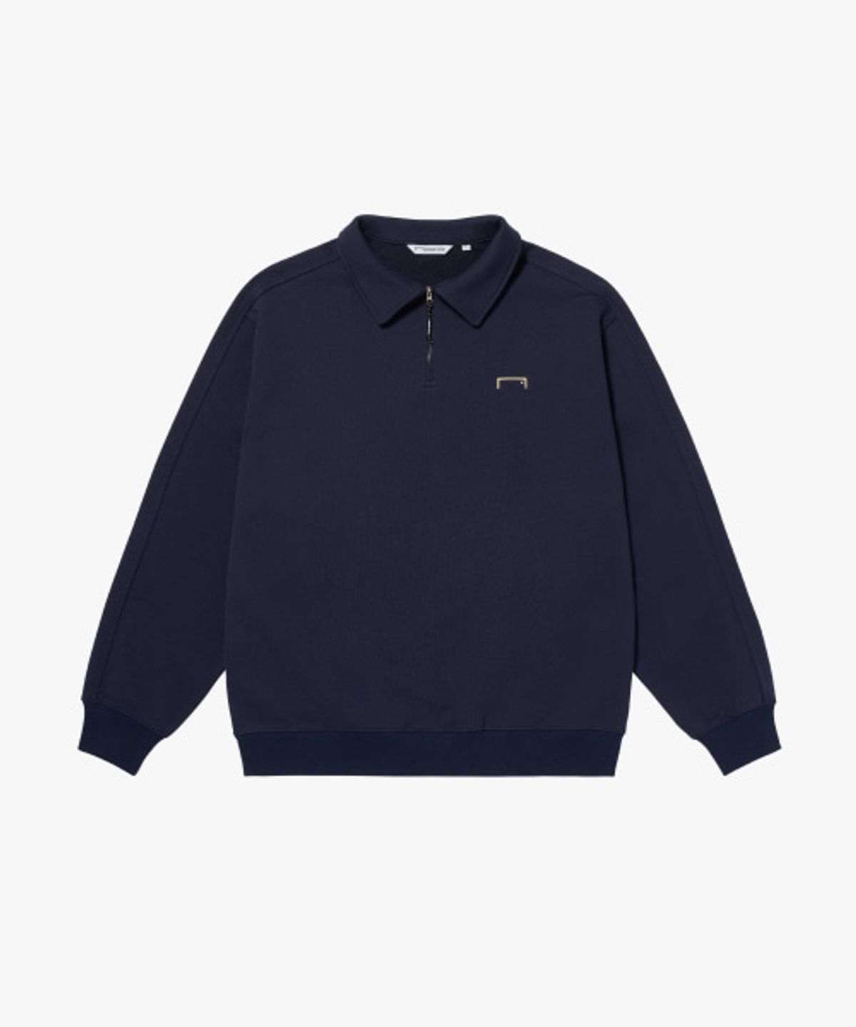 골스튜디오(GOALSTUDIO) LETTERING LOGO QUARTER ZIP-UP-NAVY