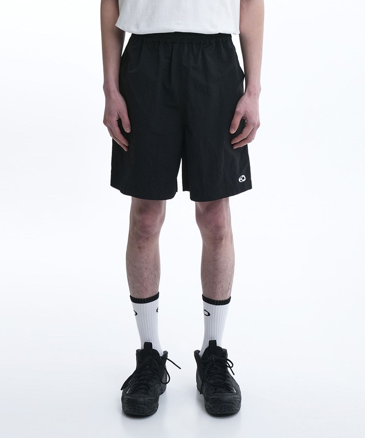 오픈야드(오와이)(OPENYARD(OY)) NYLON HALF PANTS-BLACK