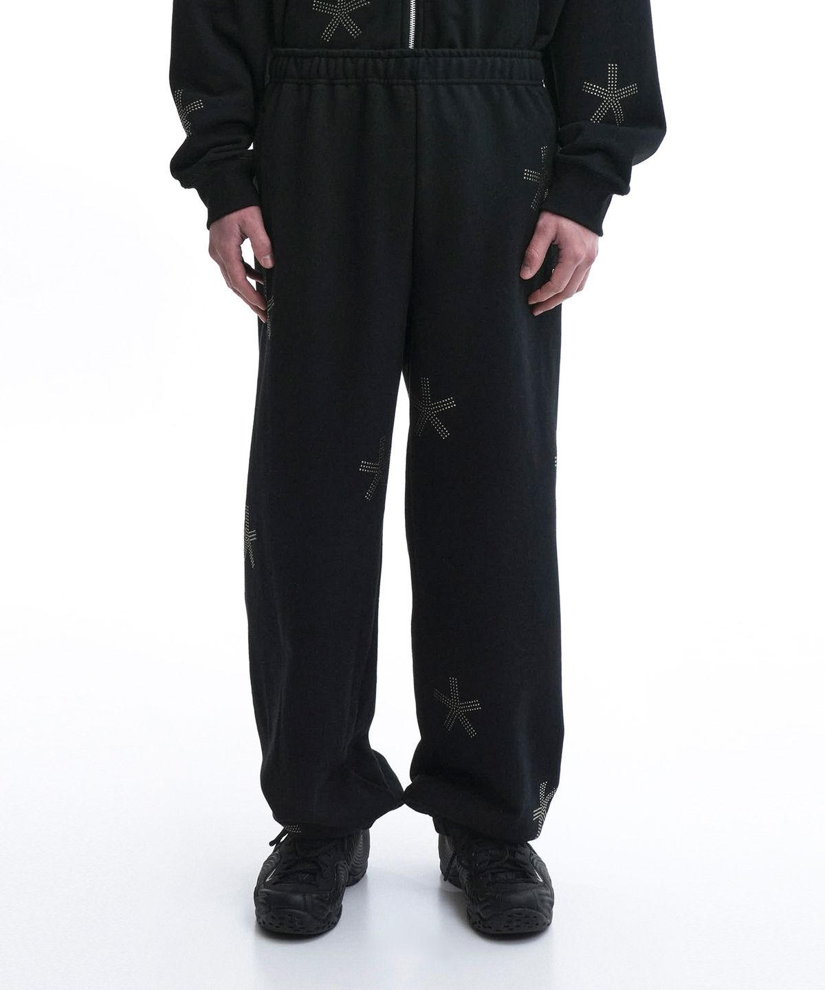 오픈야드(오와이)(OPENYARD(OY)) S.R STONE SWEAT PANTS-BLACK