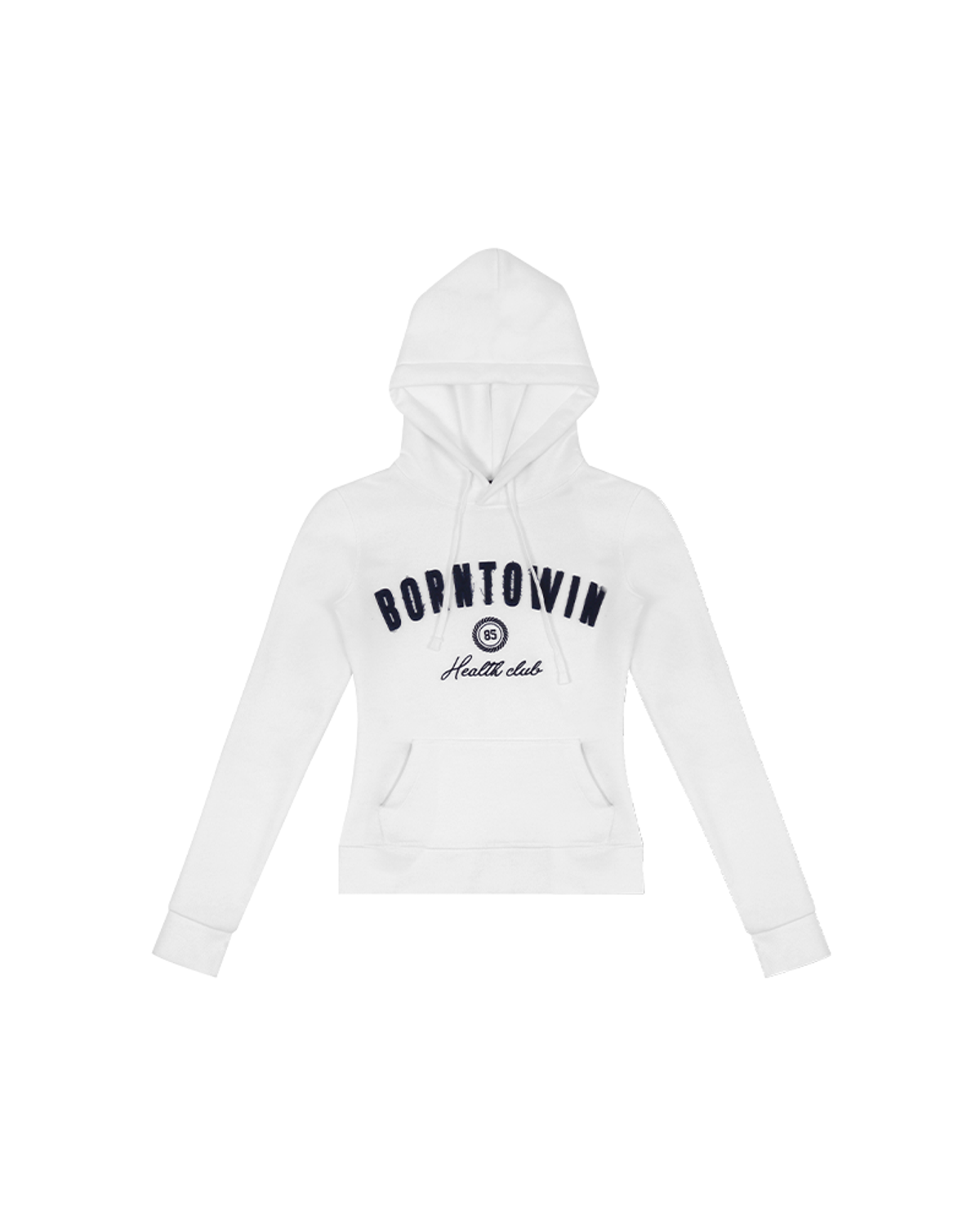 본투윈(BORN TO WIN) BORNTOWIN PATCH SLIM FIT HOODIE [WHITE]