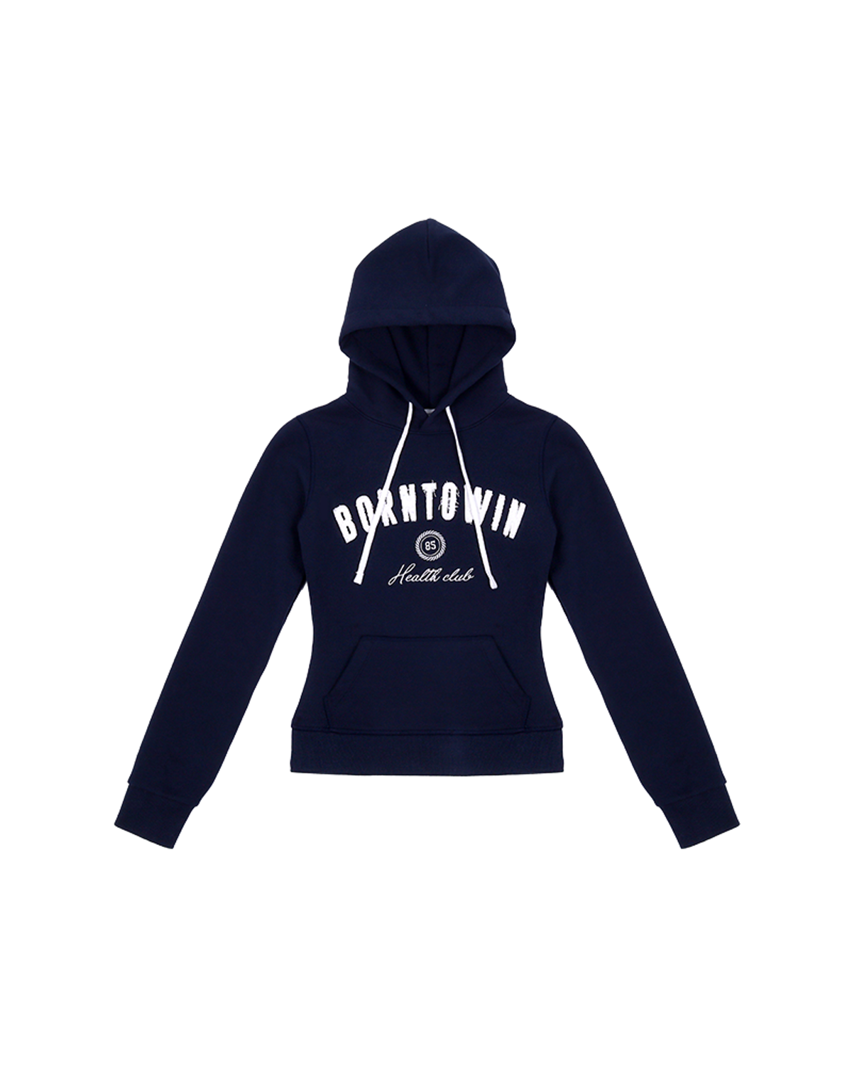 본투윈(BORN TO WIN) BORNTOWIN PATCH SLIM FIT HOODIE [NAVY]