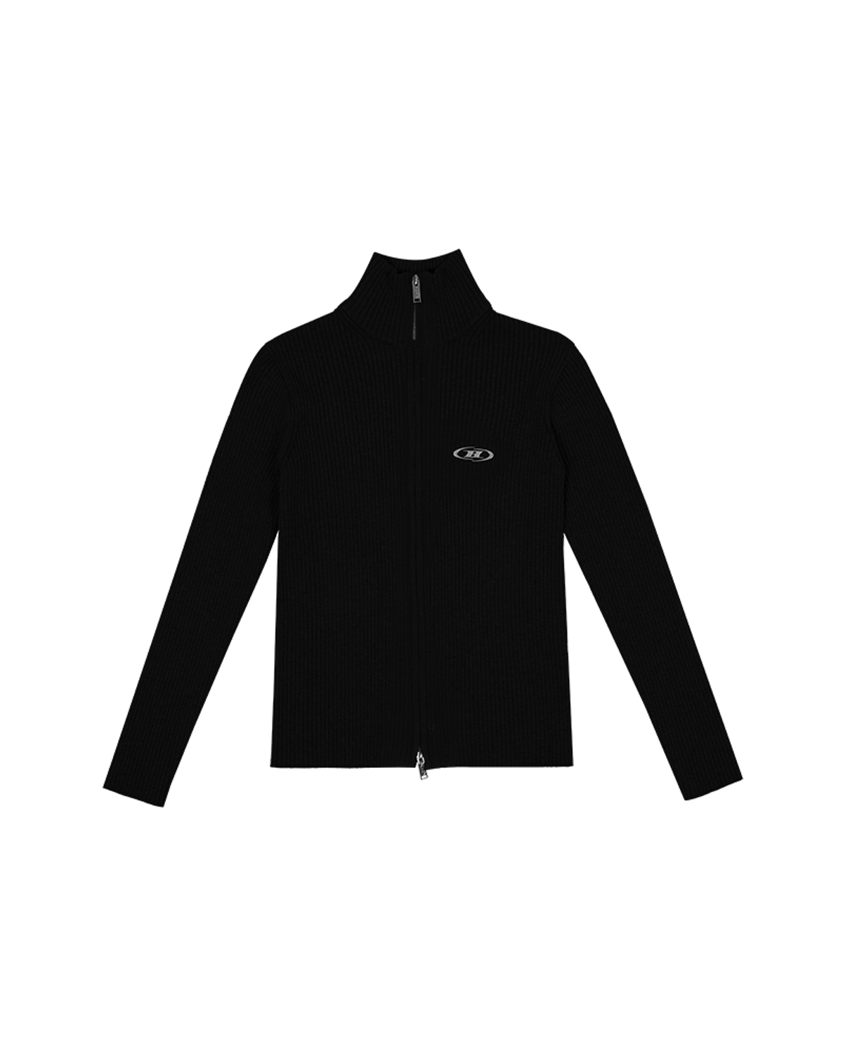 본투윈(BORN TO WIN) MUSCLE FIT FULL ZIP-UP KNIT [BLACK] - 사이즈