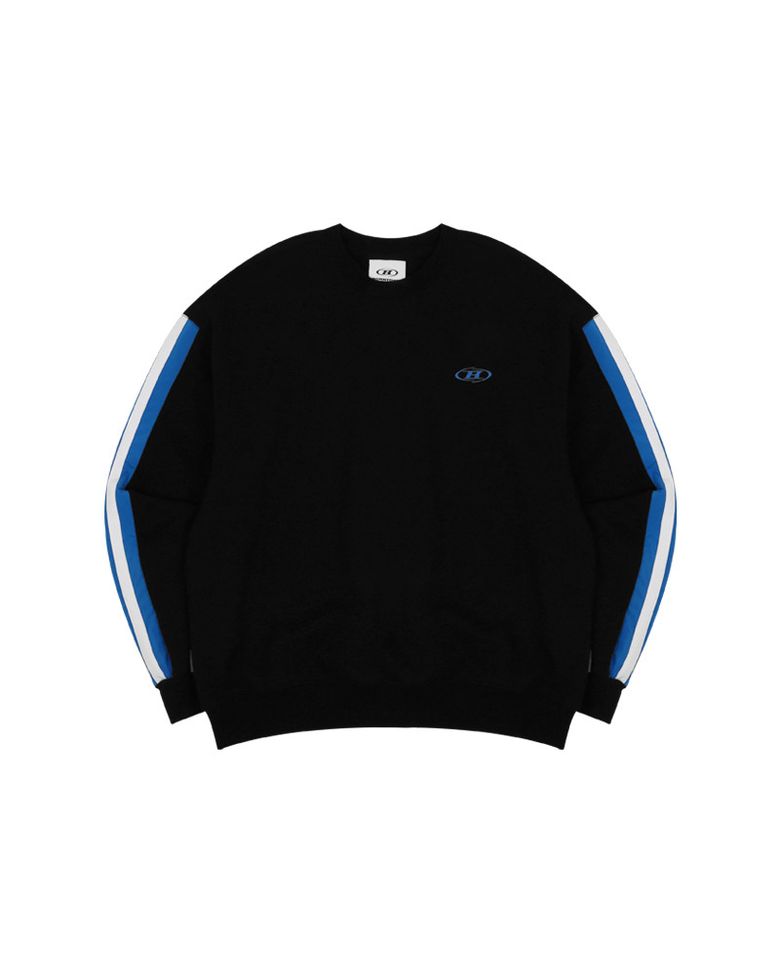 SYMBOL B BLOCK LINE SWEATSHIRTS [BLACK]