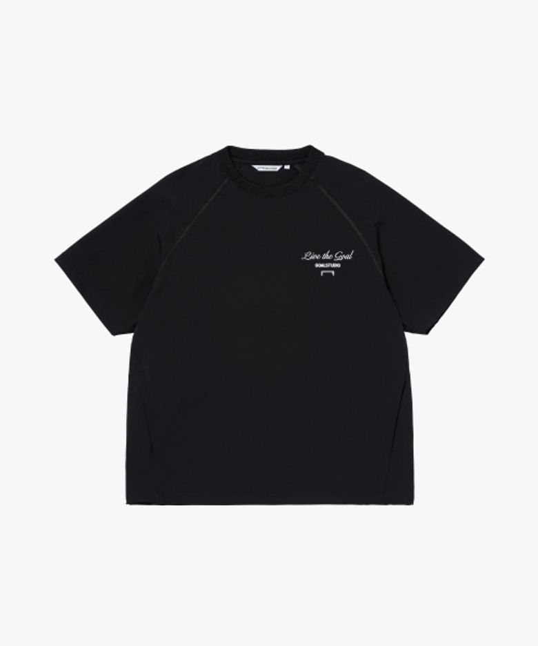 AIR THROUGH SHORT SLEEVE WIND PULLOVER-BLACK