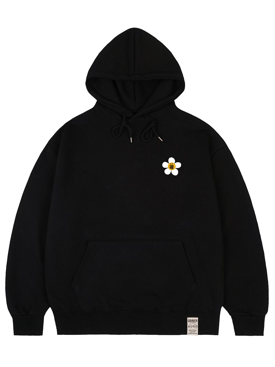 [GRAVER]★TAPE FLOWER SMILE HOODIE UNISEX] Tape Flower Smile Hoodie - GRAVER | 60% - Asian