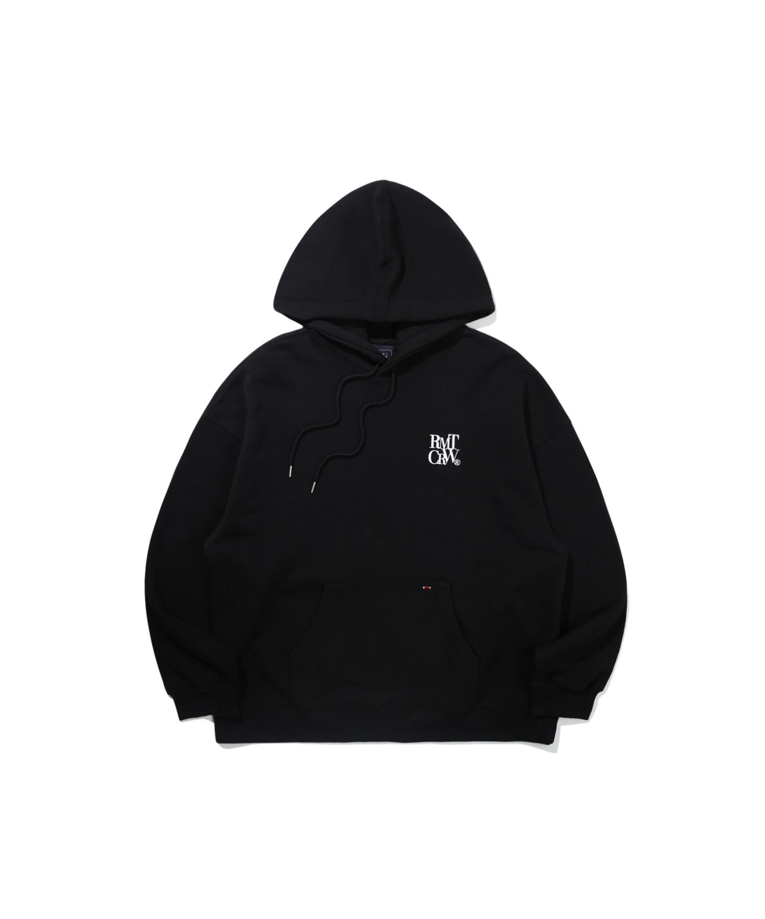 MUSINSA | ROMANTIC CROWN Outlet RECENT LOGO HOODIE-BLACK