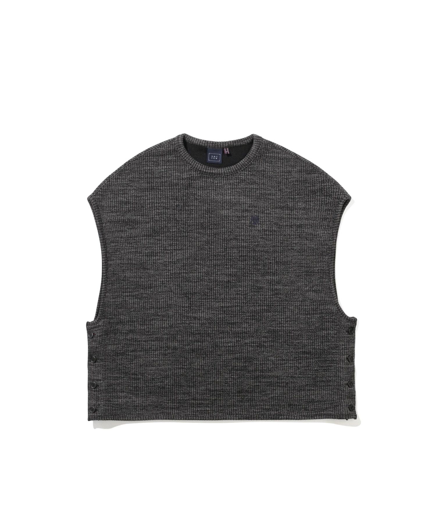 ROMANTIC CROWN★男女兼用 SIDE OPEN KNIT VEST_3♪ MUSINSA | ROMANTIC CROWN Outlet SIDE OPEN KNIT VEST-CHARCOAL