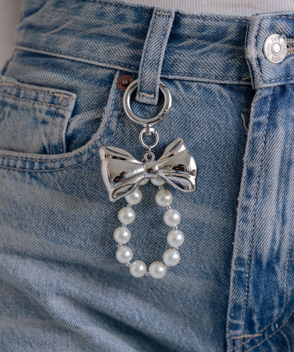 하스(HAS) HTY018 Big ribbon metal keyring