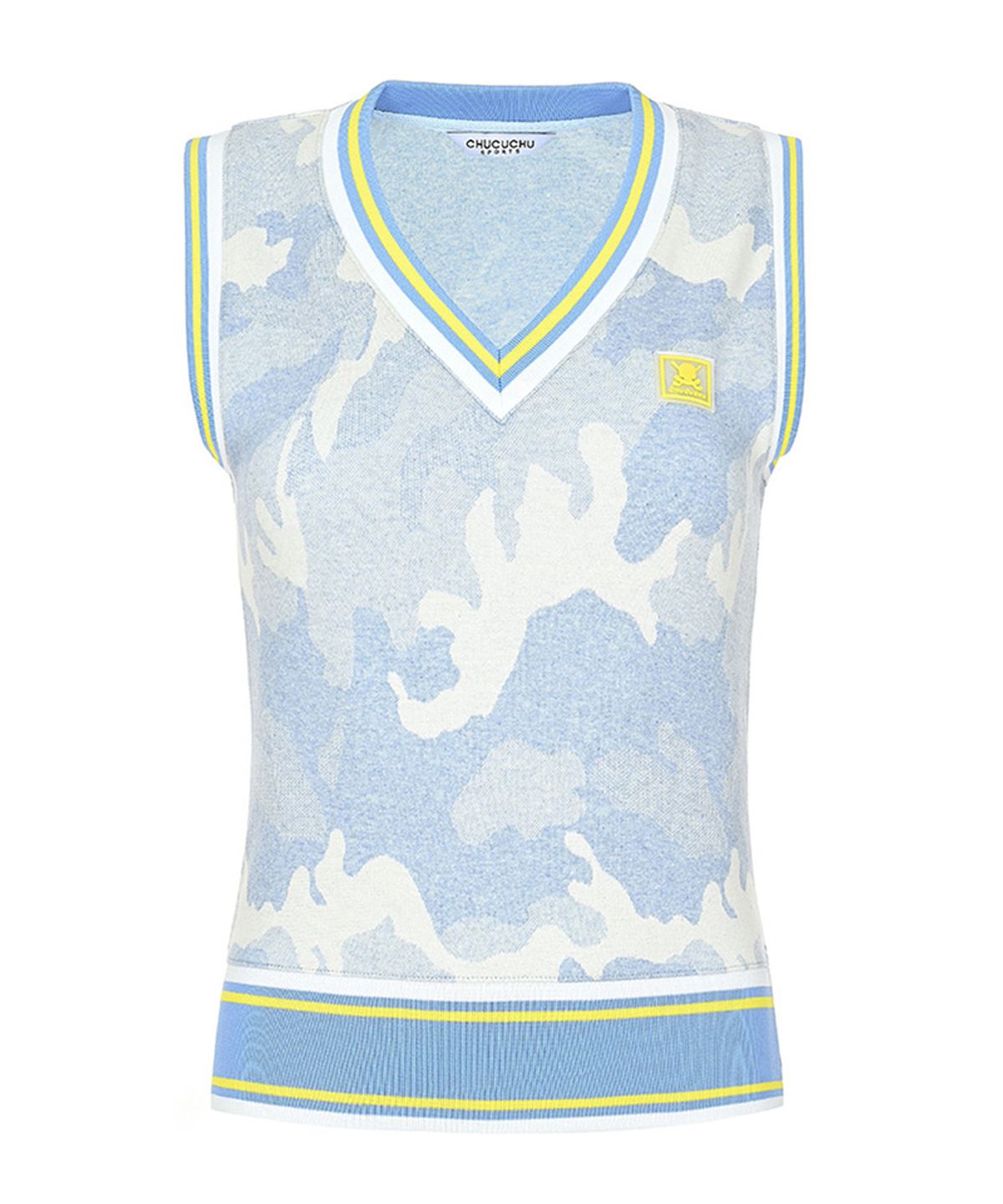 츄쿠츄(CHUCUCHU) C23S-VT001W 캔디 카모 베스트 (Sky blue)