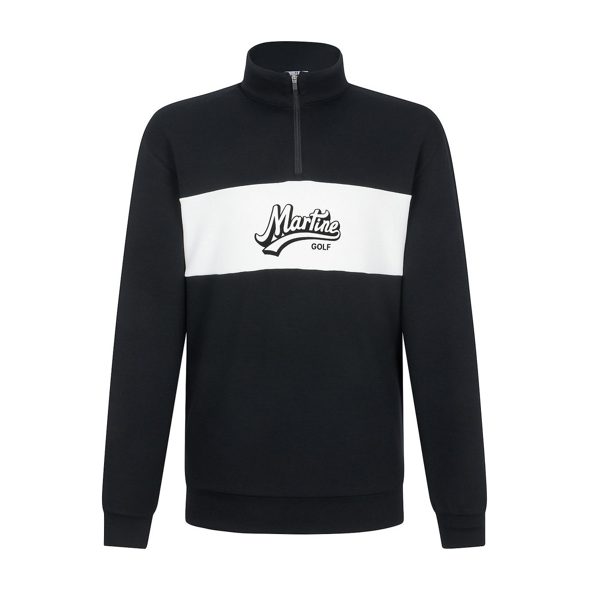 마틴골프(MARTINE GOLF) Color Block Half Zip-up Shirts_Black (Men)