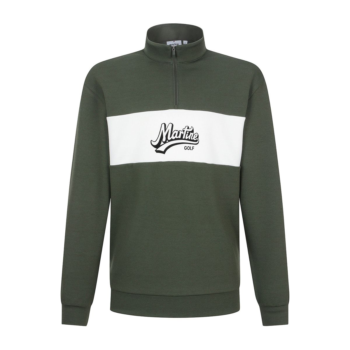 마틴골프(MARTINE GOLF) Color Block Half Zip-up Shirts_Khaki (Men)