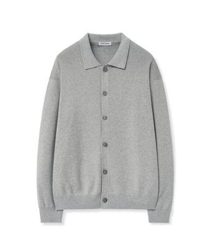 마일드 코튼 카라 가디건 [그레이]