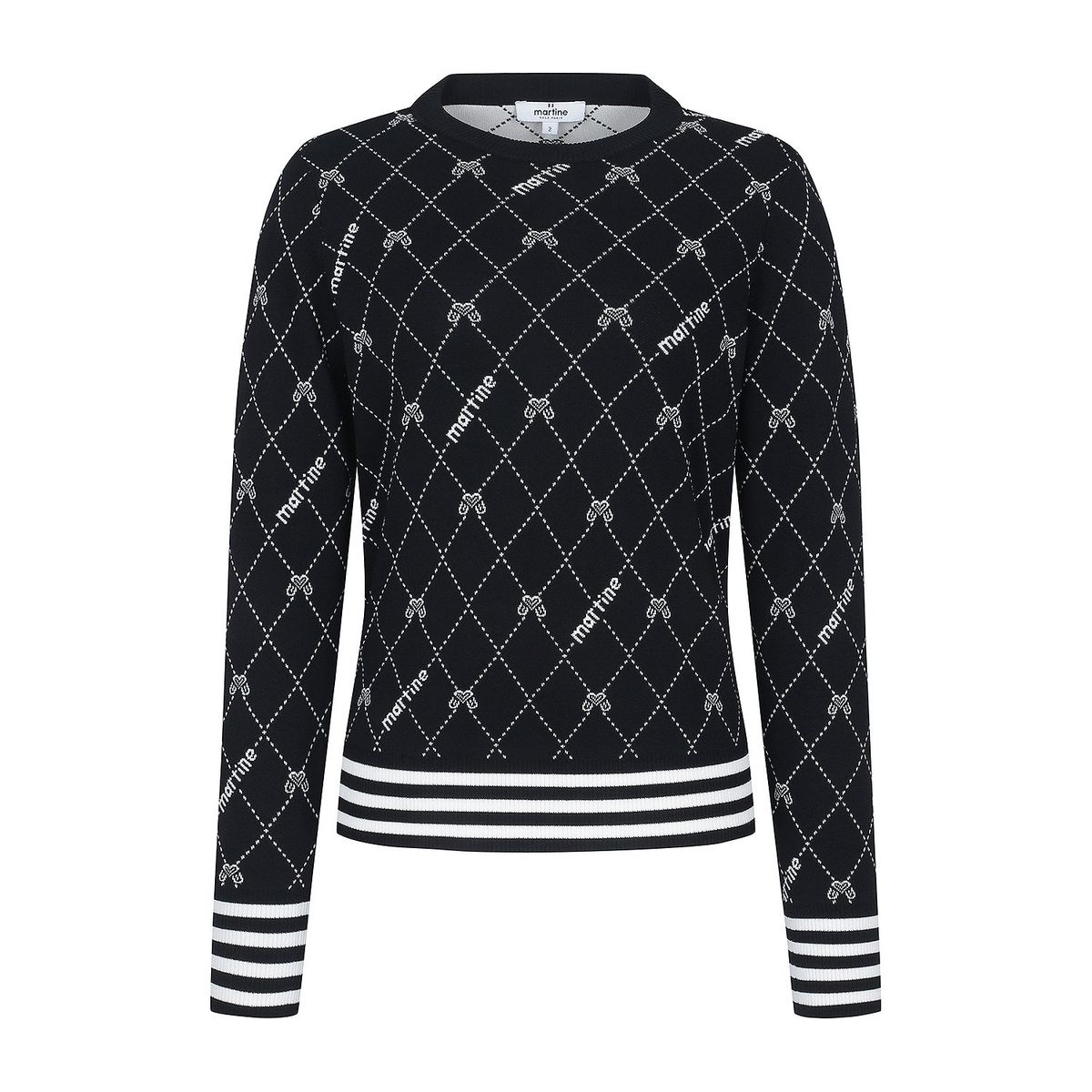 마틴골프(MARTINE GOLF) Martine Pattern Knit_Black