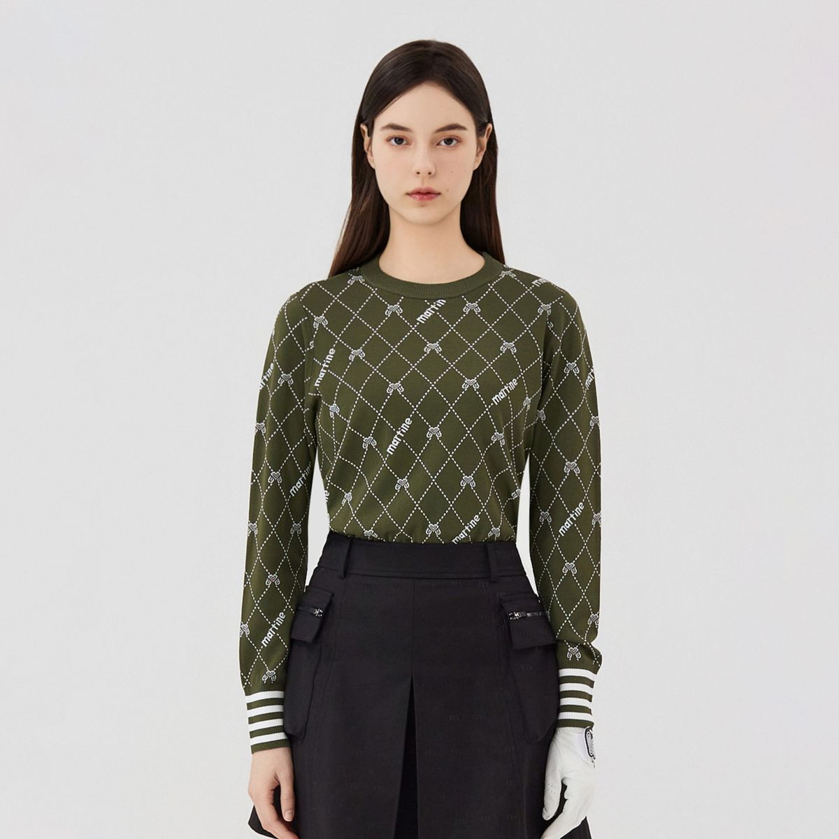 마틴골프(MARTINE GOLF) Martine Pattern Knit_Khaki