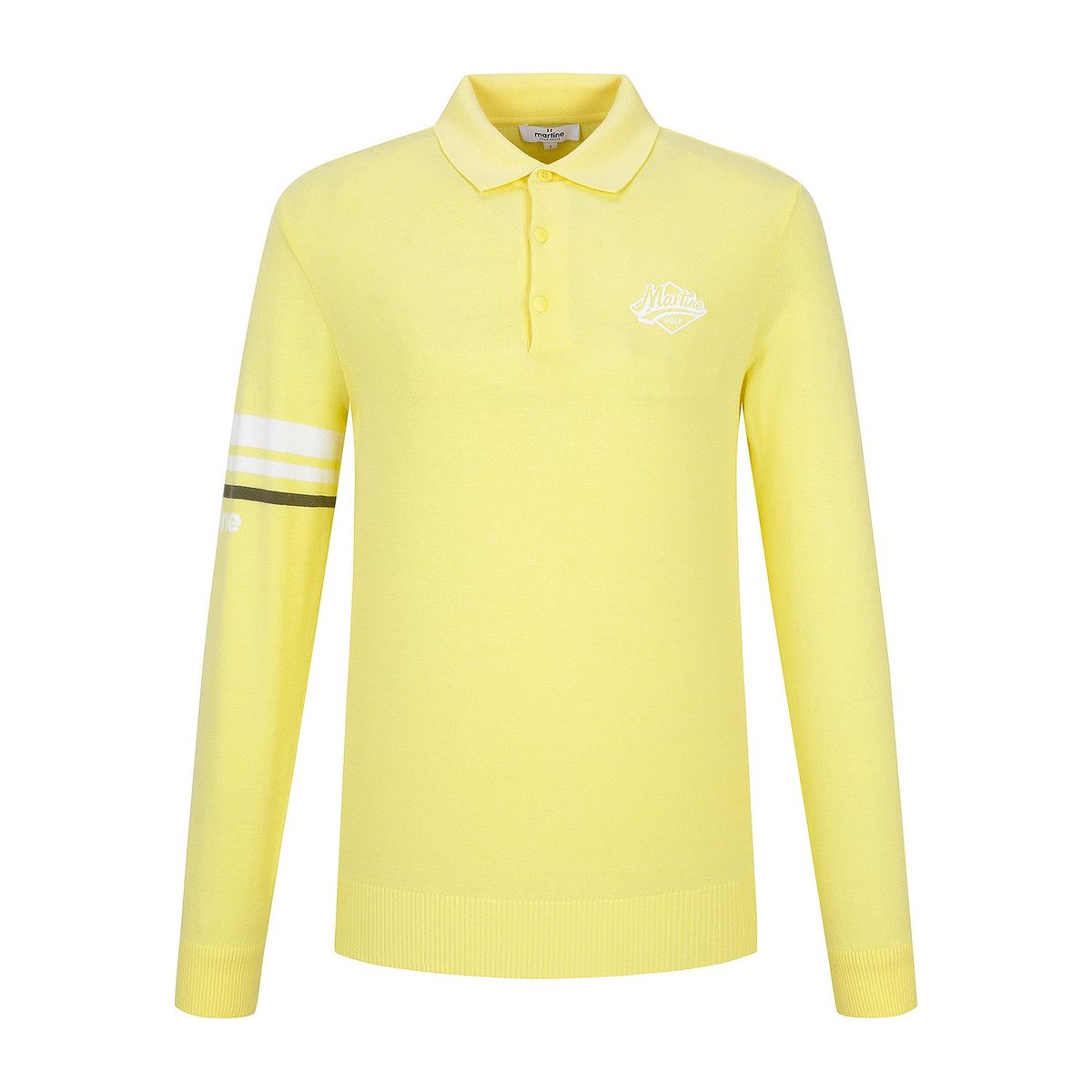 마틴골프(MARTINE GOLF) Sleeve Color Matching Sweater_Yellow (Men)