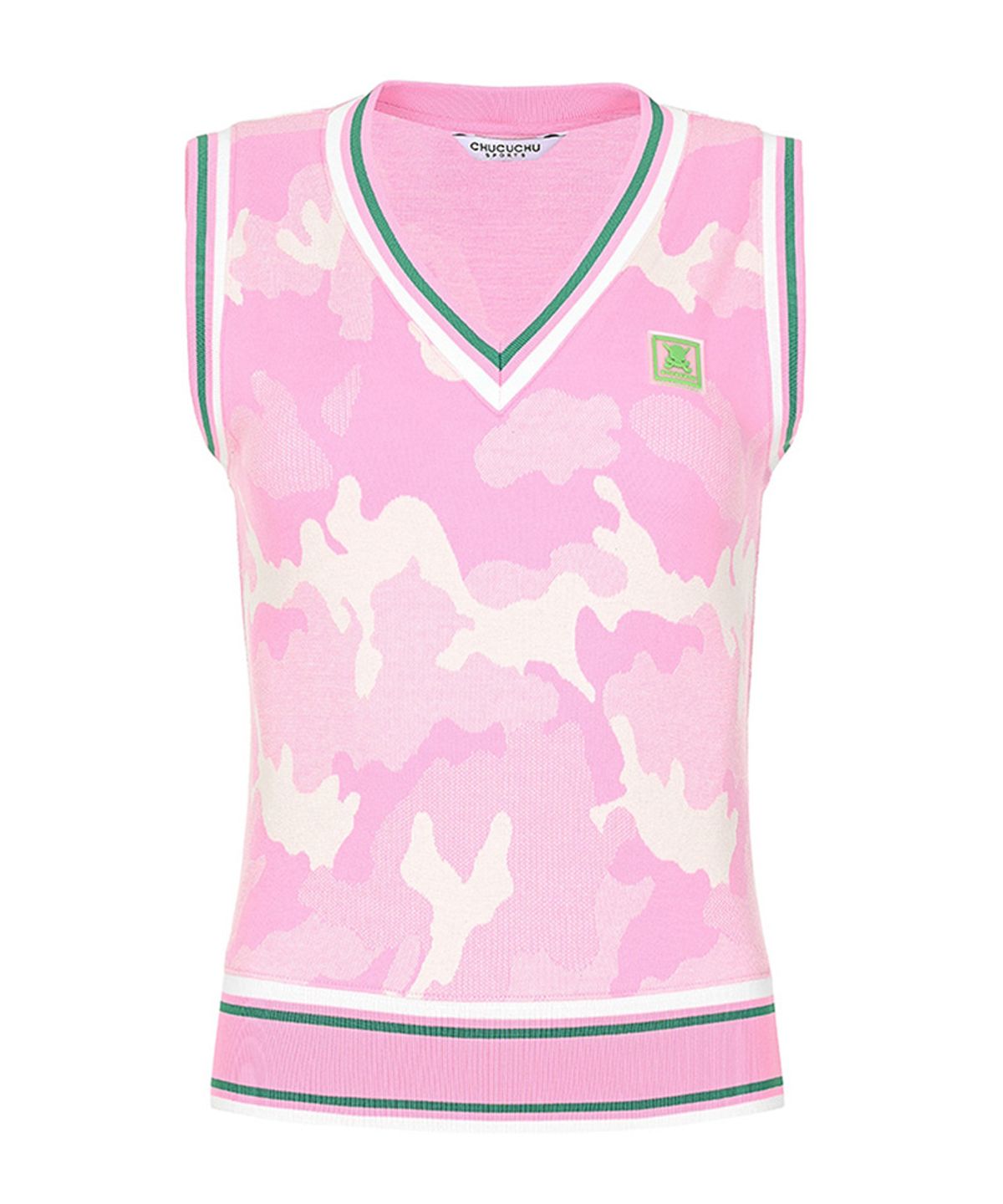 츄쿠츄(CHUCUCHU) C23S-VT001W 캔디 카모 베스트 (Pink)