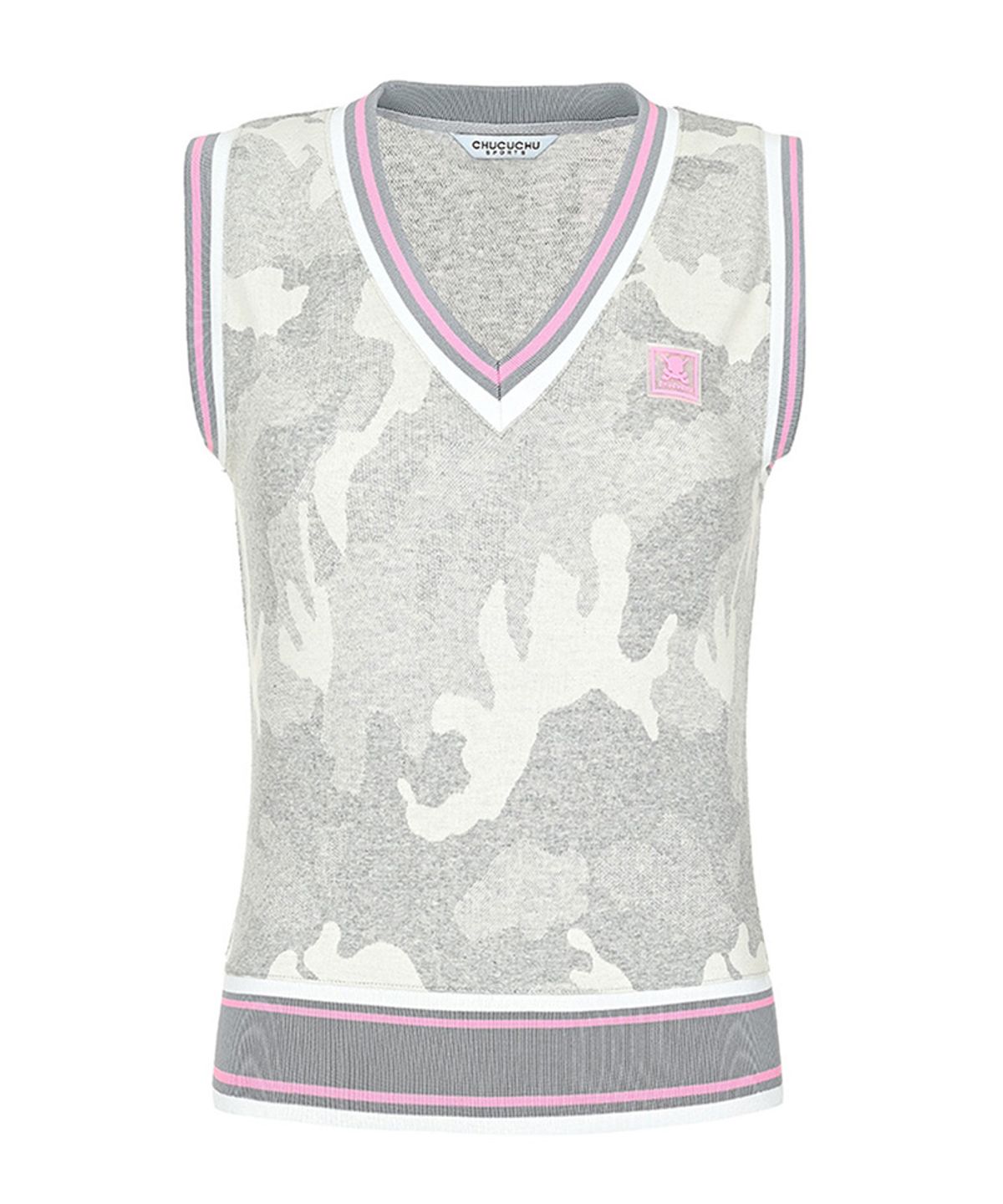 츄쿠츄(CHUCUCHU) C23S-VT001W 캔디 카모 베스트 (Light Gray)