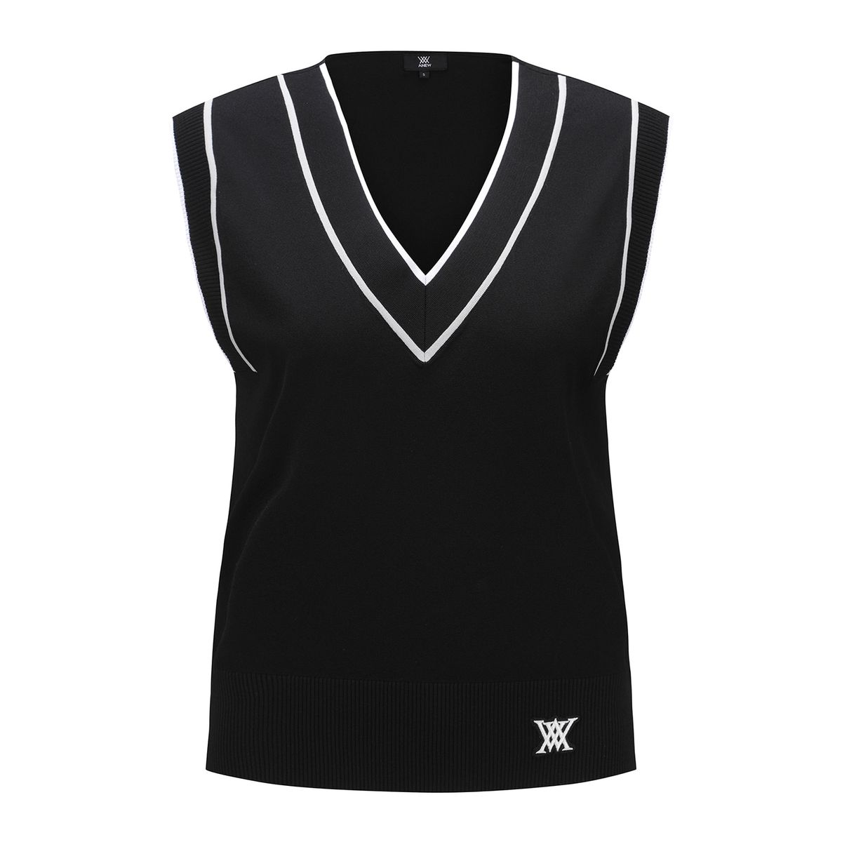 어뉴골프(ANEW GOLF) WOMEN ESSENTIAL V NECK VEST_BK