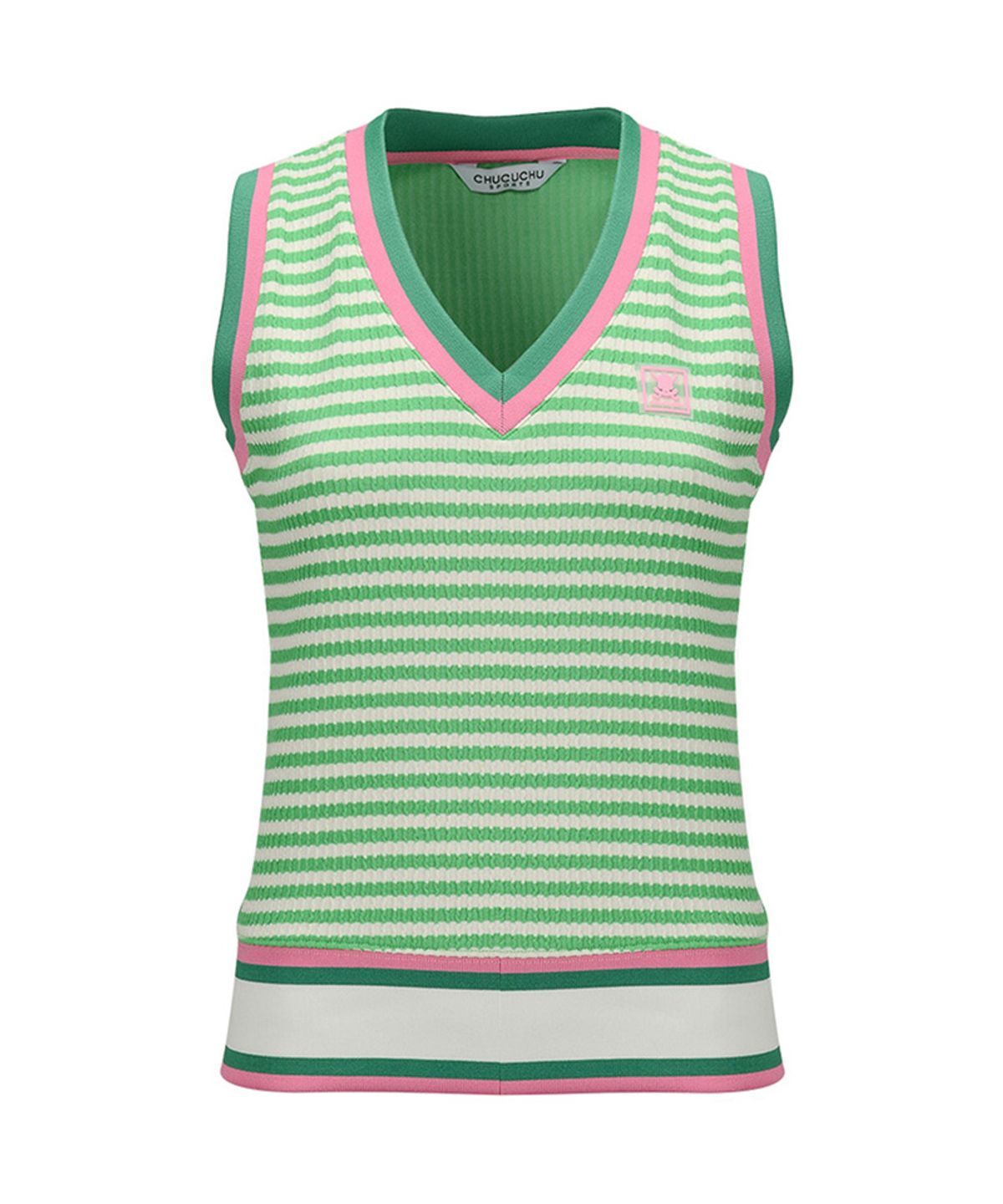 츄쿠츄(CHUCUCHU) C23S-VT005W 스트라이프 베스트 (Green)